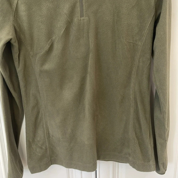 Columbia Women's Quarter-Zip Fleece Pullover sweater size M medium olive green - Picture 3 of 10